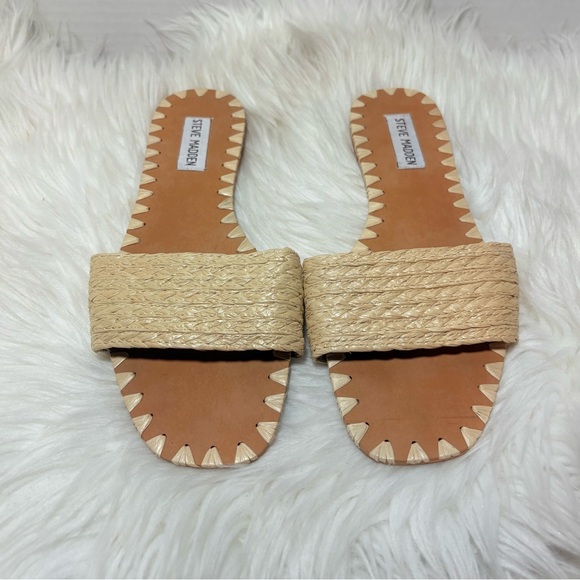 STEVE MADDEN Starfish Straw Woven Strap Sandals - Picture 5 of 6